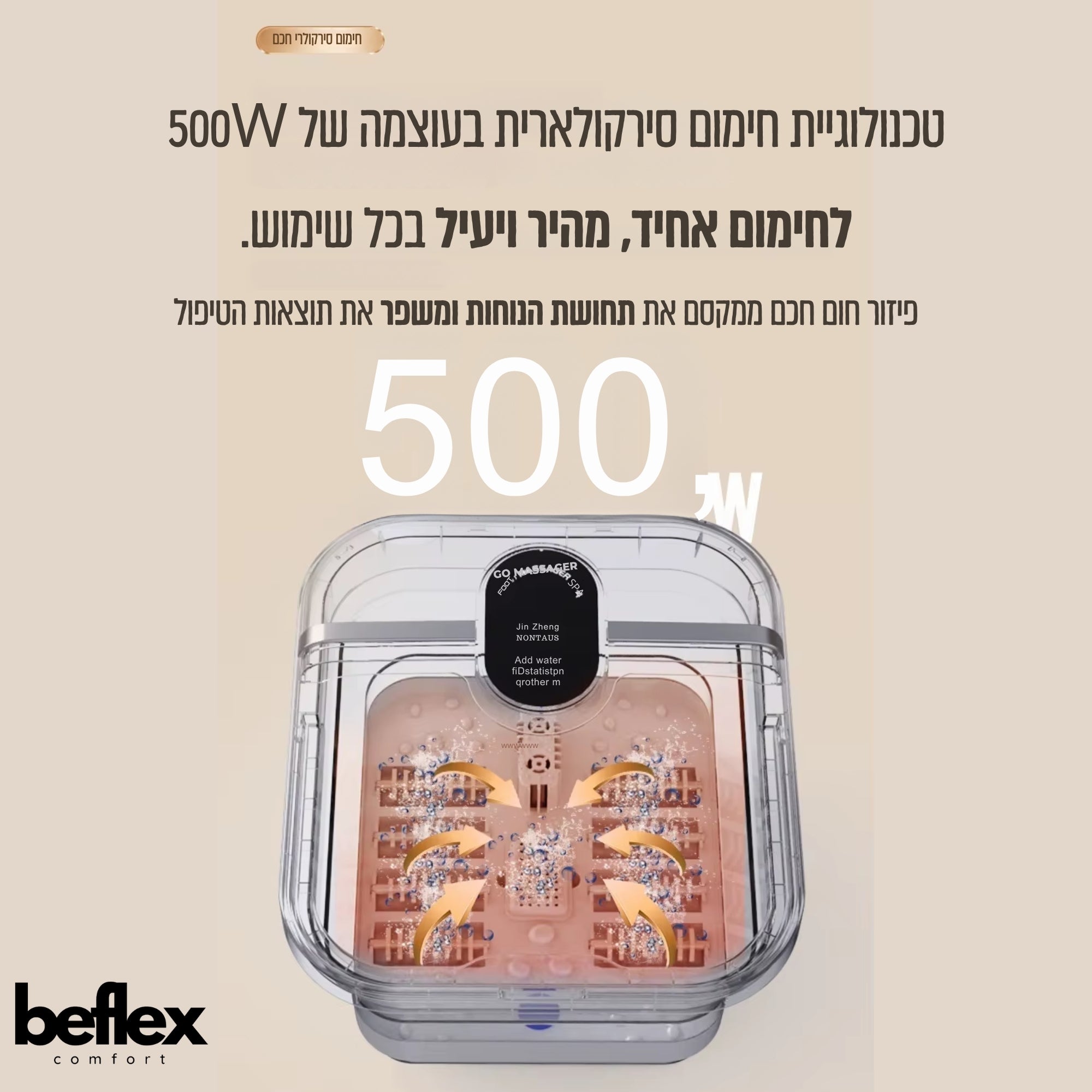 FlexSoothe – מכשיר עיסוי וספא לרגליים בלחיצת כפתור מבית ביפלקס