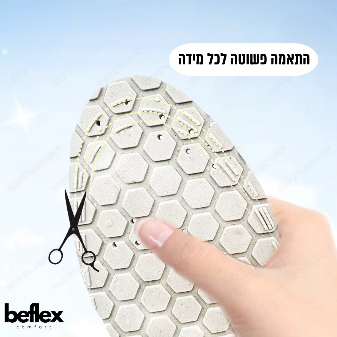 FlexSole מדרסים אורתופדיים עם רפלקסולוגיה מובנית מבית ביפלקס