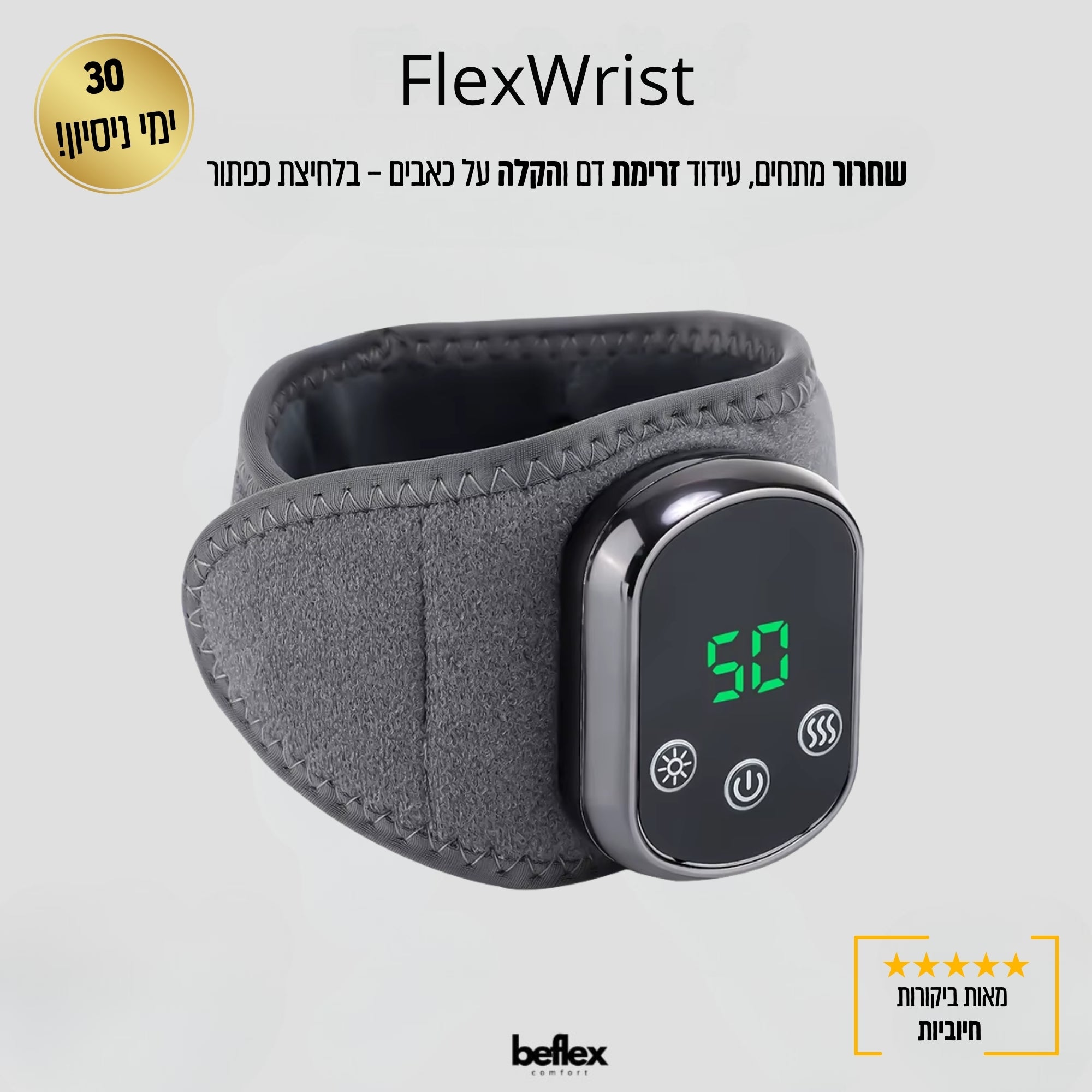 FlexWrist –  עיסוי מקצועי לכף היד מבית ביפלקס