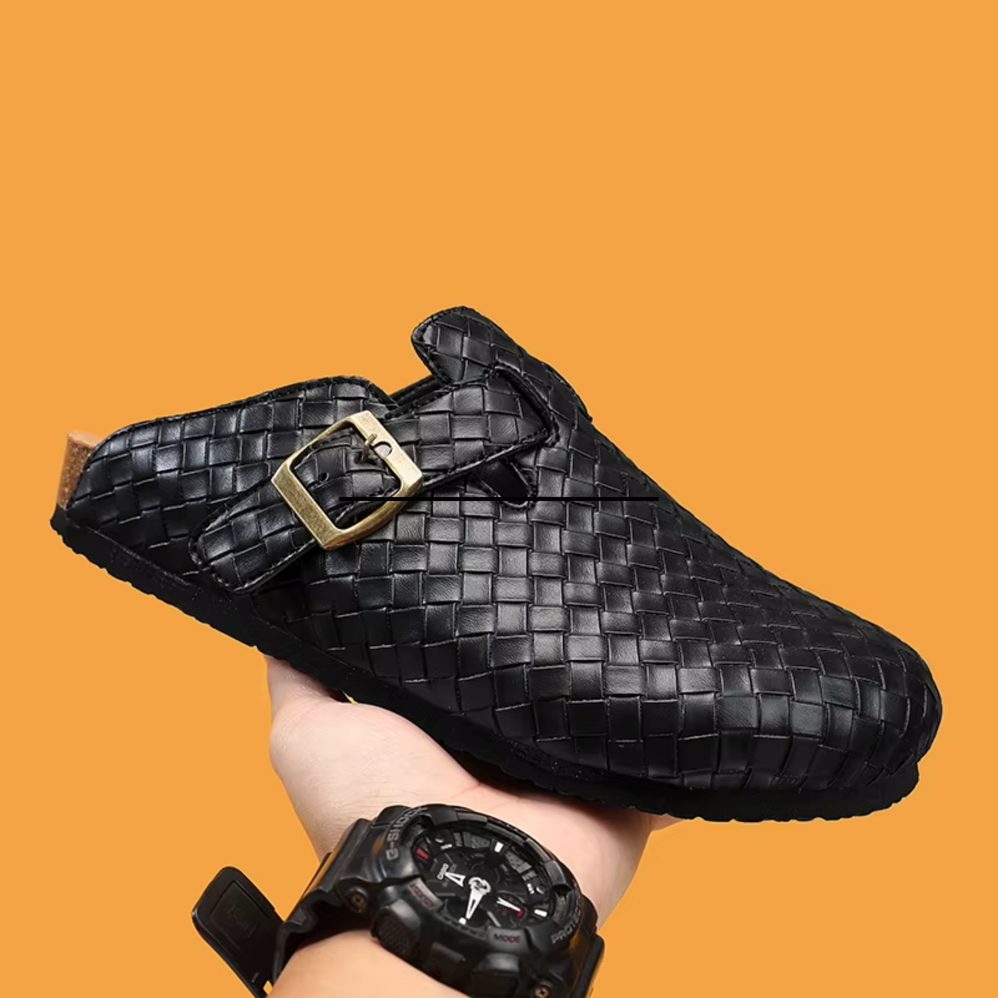 Cork Auto – סנדלי עור אורטופדיים לגברים