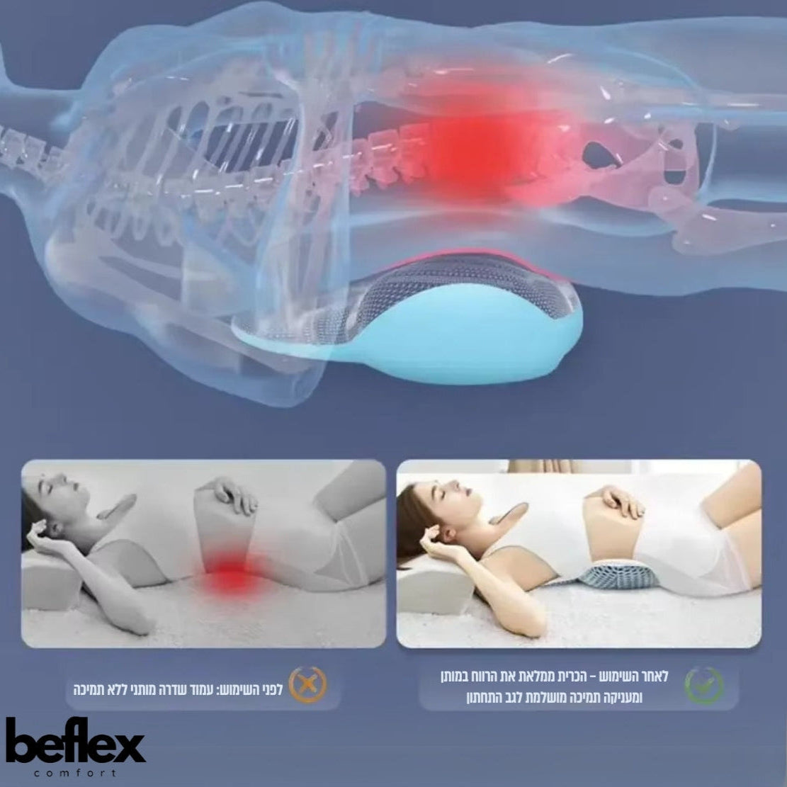 FlexRest – כרית תמיכה לגב מבית ביפלקס