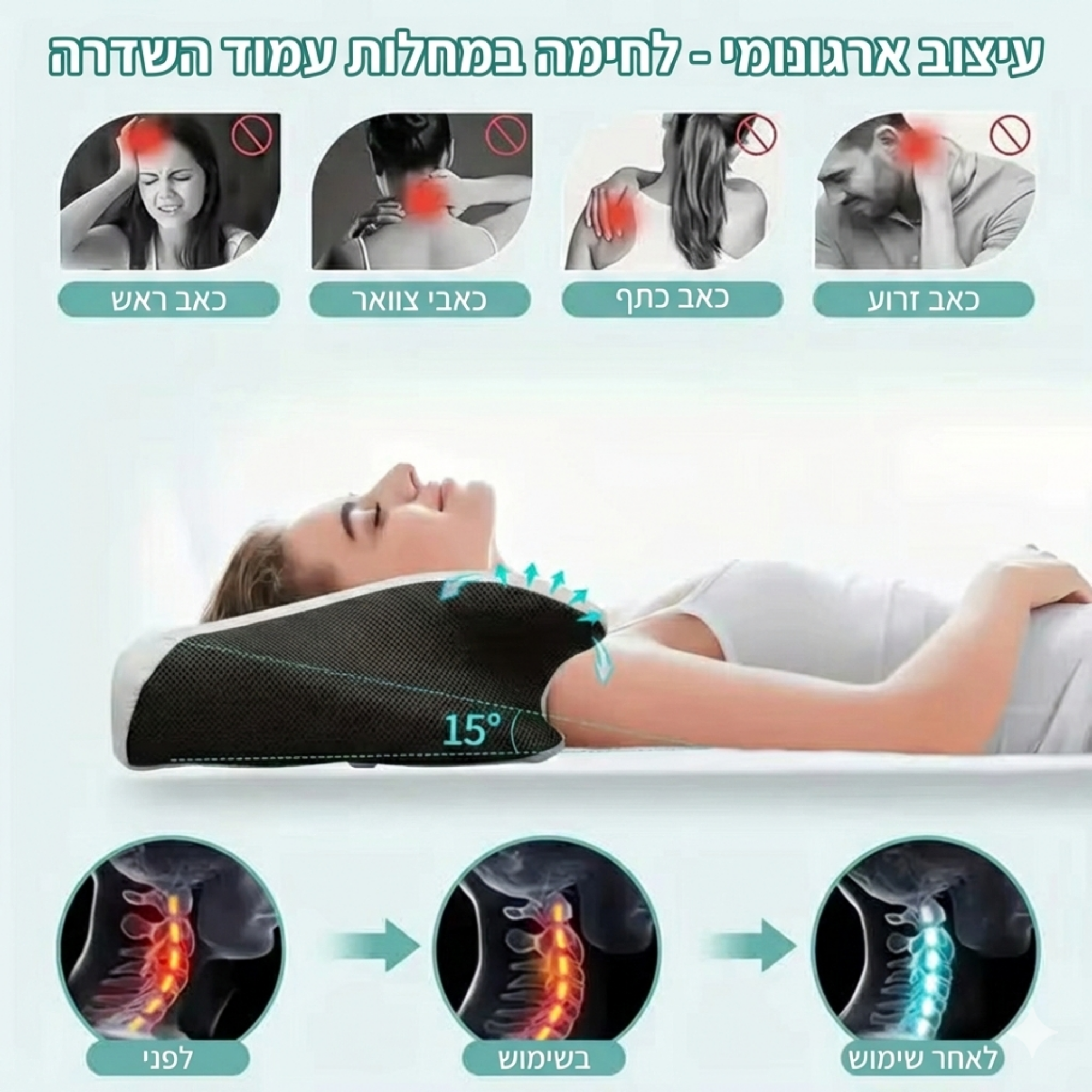 FlexNeck Pro – כרית צוואר ארגונומית