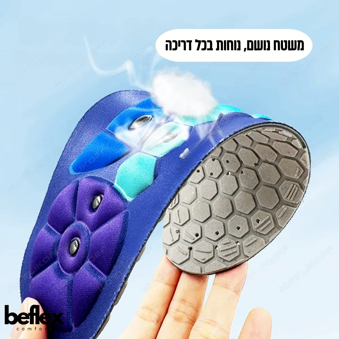 FlexSole  מדרסים אורתופדיים עם רפלקסולוגיה מובנית מבית ביפלקס