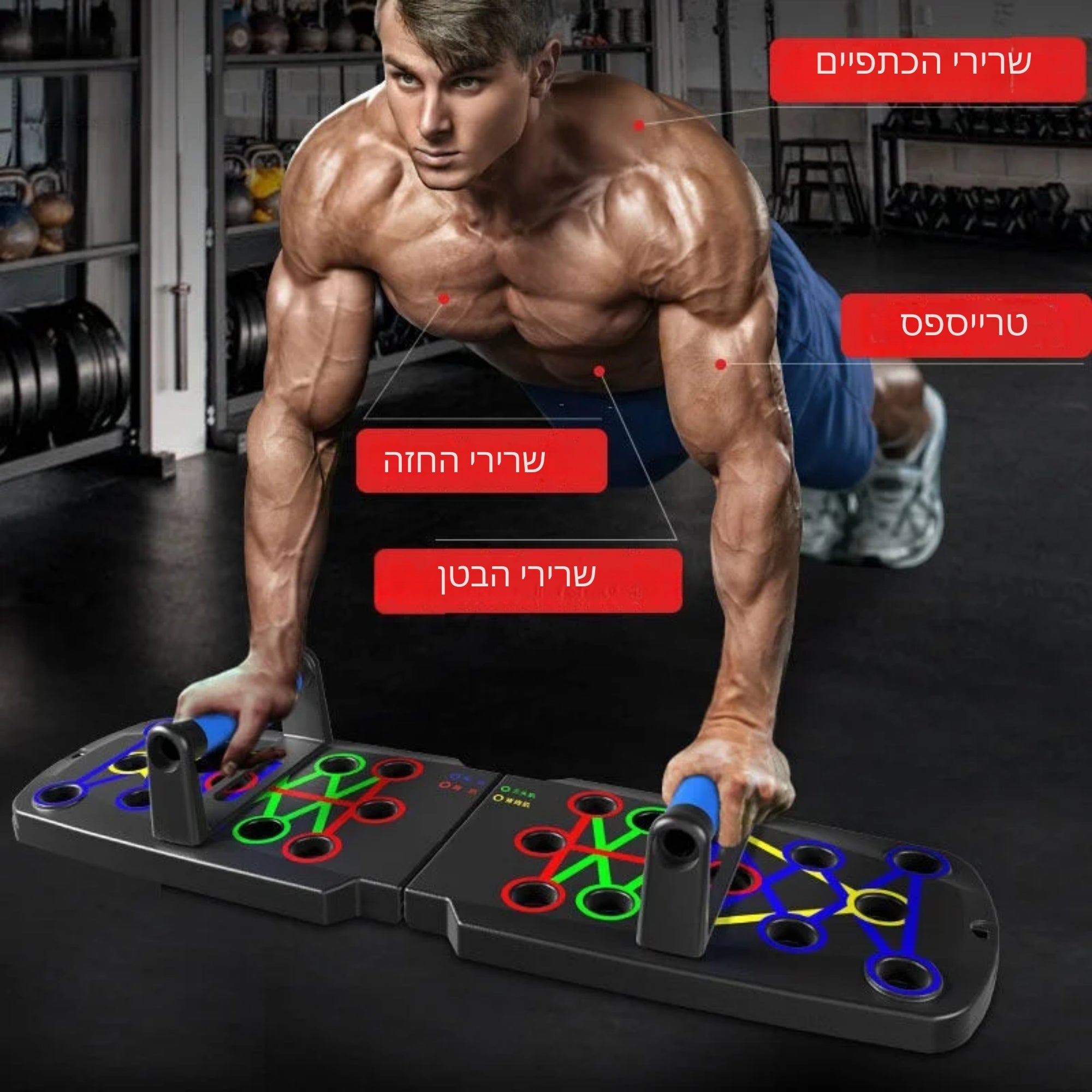 FlexPush Pro – לוח דחיפה נייד ומתקפל לאימון מלא
